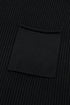 Ribbed Mock Neck Patch Pocket Drop Shoulder Short Sleeve Sweater